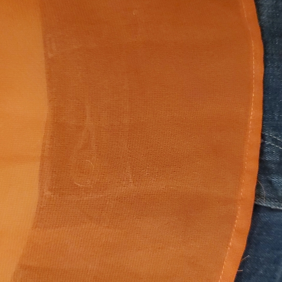 Sheer orange blouse with Peter Pan Collar - Picture 3 of 8